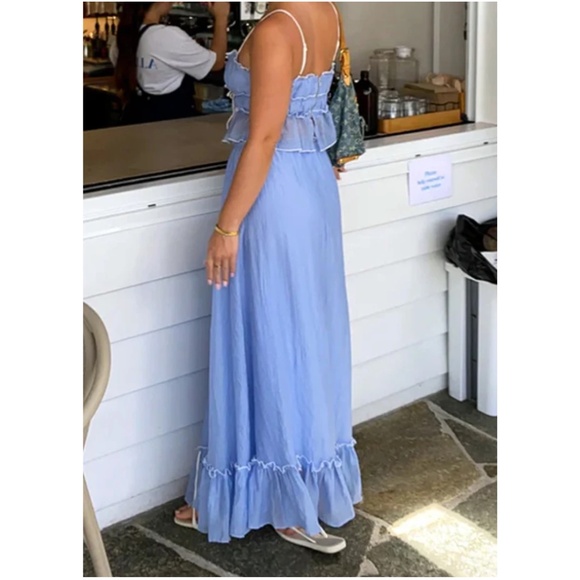 Boho Tie Lined Cami Top Maxi Skirt Set - Picture 5 of 6